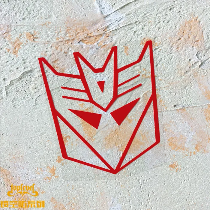 Pegatina hueca TLP para coche, pegatina con el logo de Transformers Decepticon, pegatina para chasis de ordenador, pegatina para pared de portátil, pegatina para vidrio