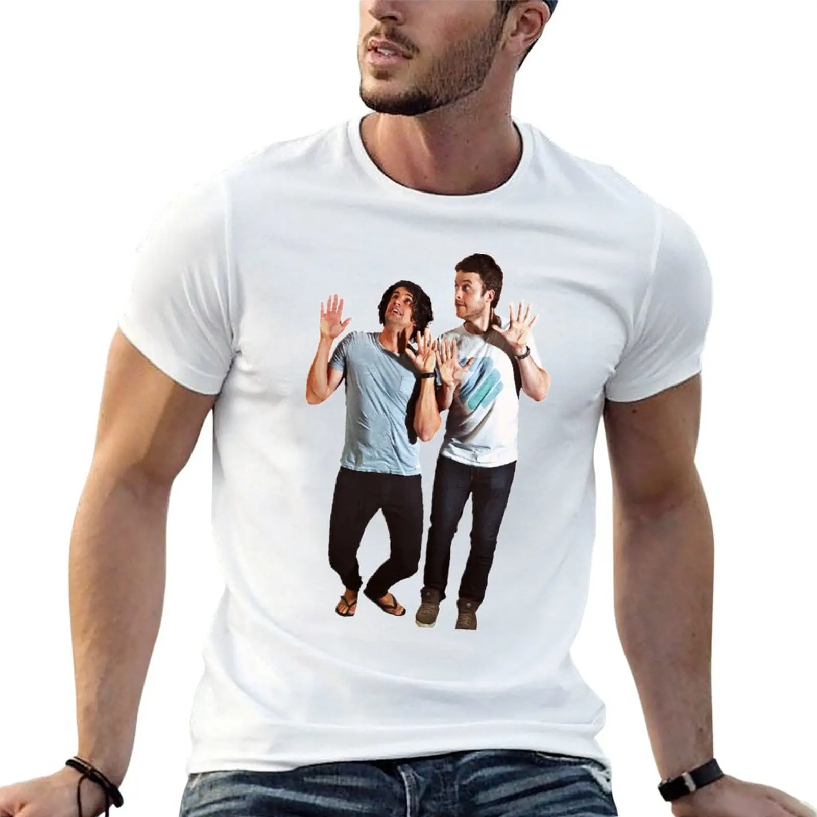 Hamish and Andy T-Shirt Plus Size Summer Casual T-Shirt