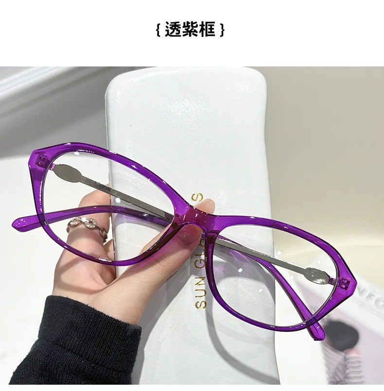 Ovale Myopie-Brille, langlebig, Anti-Blaulicht, mit Metallrahmen, fertige Myopie-Brille, geeignet für verschiedene Gesichtsformen – Detail 12