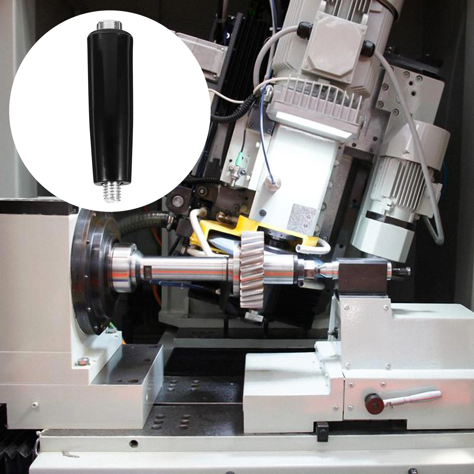 

2 Pcs Handwheel Handles Rotating Threaded Lathe Machine Tool Crank Handle Grip Engineering Plastics Strong Gloss High