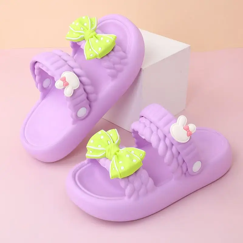 صنادل الأميرة الصيفية الجديدة المفتوحة من الأمام للفتيات نعل ناعم غير قابل للانزلاق خفيفة الوزن ذات غرض مزدوج صنادل شاطئ خارجية