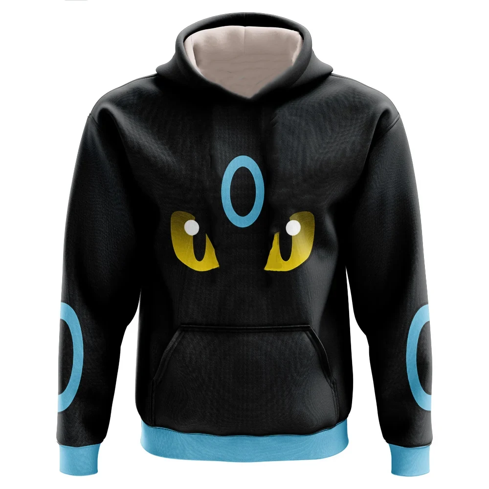 

2025 Mens 3D Umbreon Shiny Type Cosplay Personalized Kids Costume Gift Long Sleeve Hoodie Fall Oversized Unisex Sweatshirt
