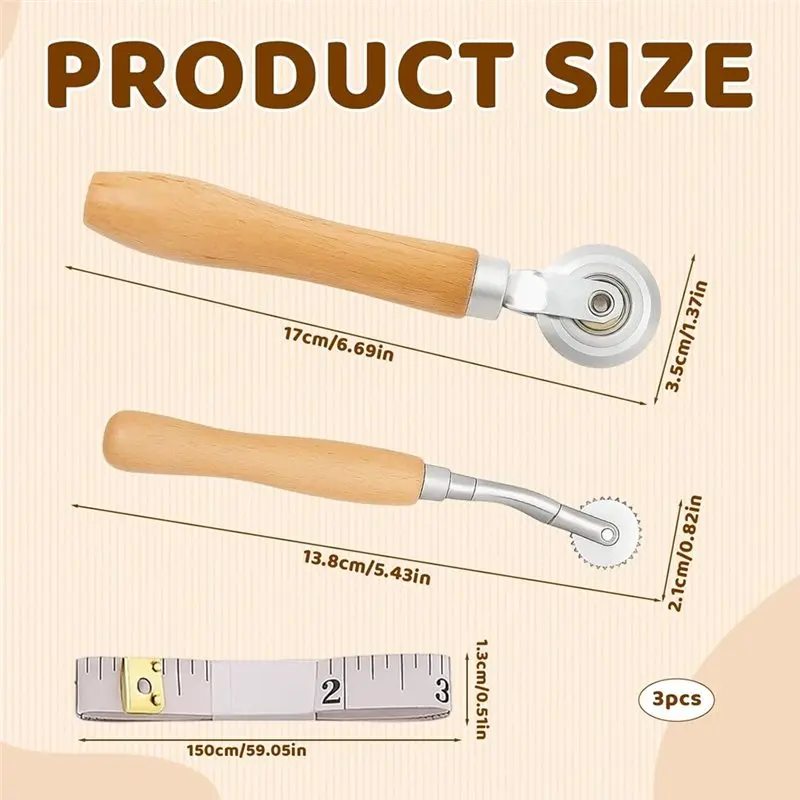 أداة تغيير صندوق الاتجاه 2025 مع عجلة التجعيد وعجلة التتبع وشريط القياس - مجموعة مكونة من 3 قطع تتضمن ثقب الورق #6