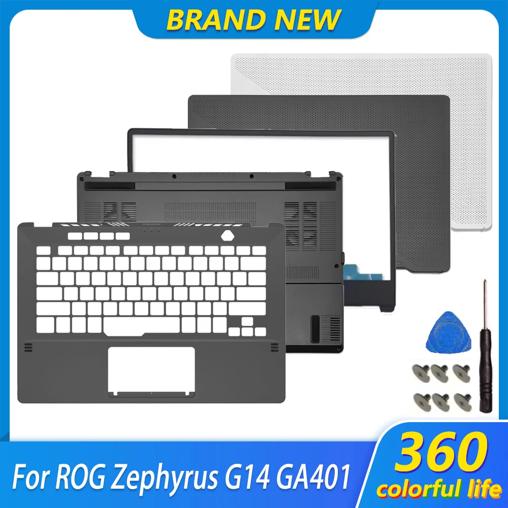 

New For ROG Zephyrus G14 GA401 Laptop LCD Back Top Cover Front Bezel Palmrest Upper Top Lower Bottom Case Housing 14 Inch