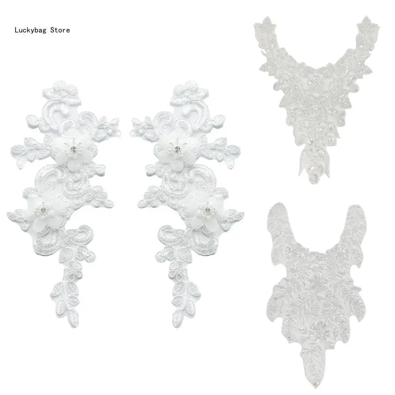 

Personality Garment Decoration Party Wear Accessory Lace Wedding Appliques for Creative Apparels Customization