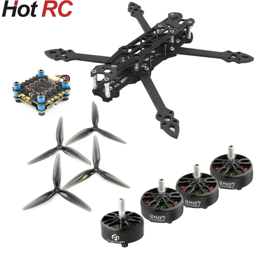 

Mark 4 7inch FPV Drone kit FLASHHOBBY A28071300KV Motor HQProp 7X4X3 Prop SoloGood F405 55A Stack for 7" FPV Racing Drone Build