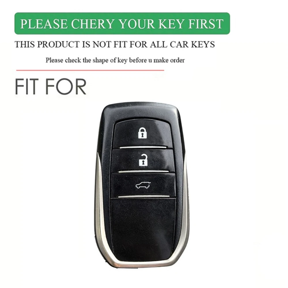 Silicone Cover For Toyota Corolla Hatchback Cross Yaris Cross Prius Hilux Land Cruiser LC200 LC250 LC300 3 Buttons Car Key Case