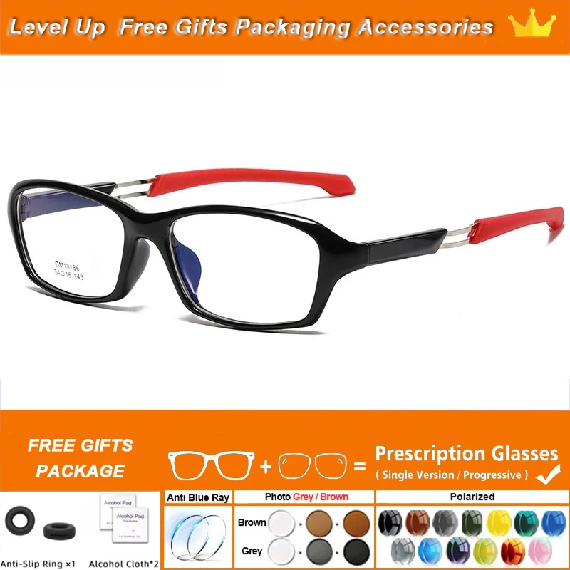 

OLLYMURS Outdoor Cycling Goggles Square Frame Sports Glasses Customizable Prescription Progressive Multifocal Photochromic 18186