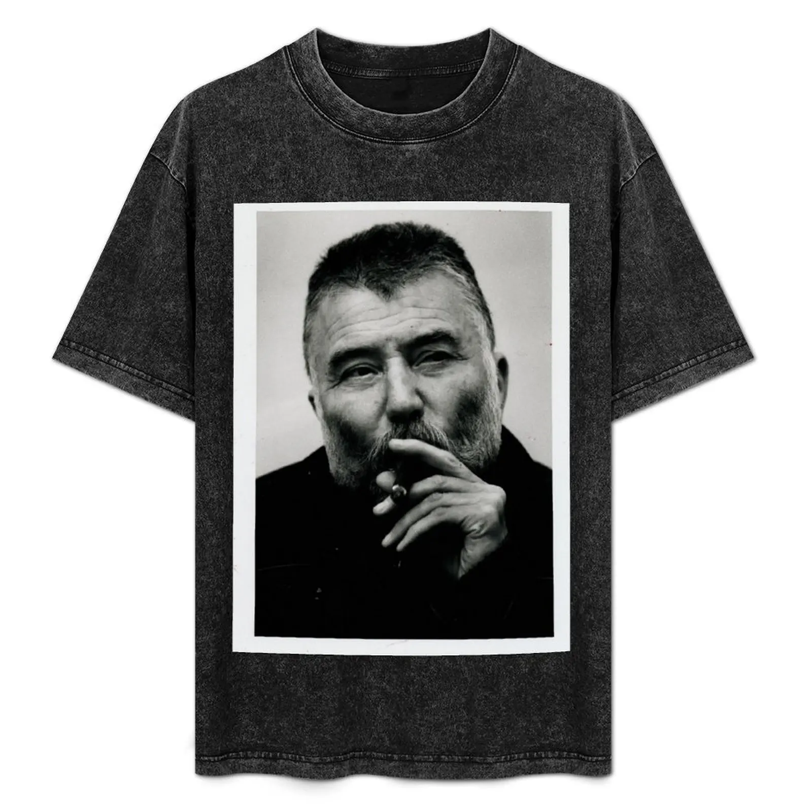 Peter Brotzmann Smoking a Cigar T-Shirt Relaxed Casual Short Sleeve Tee