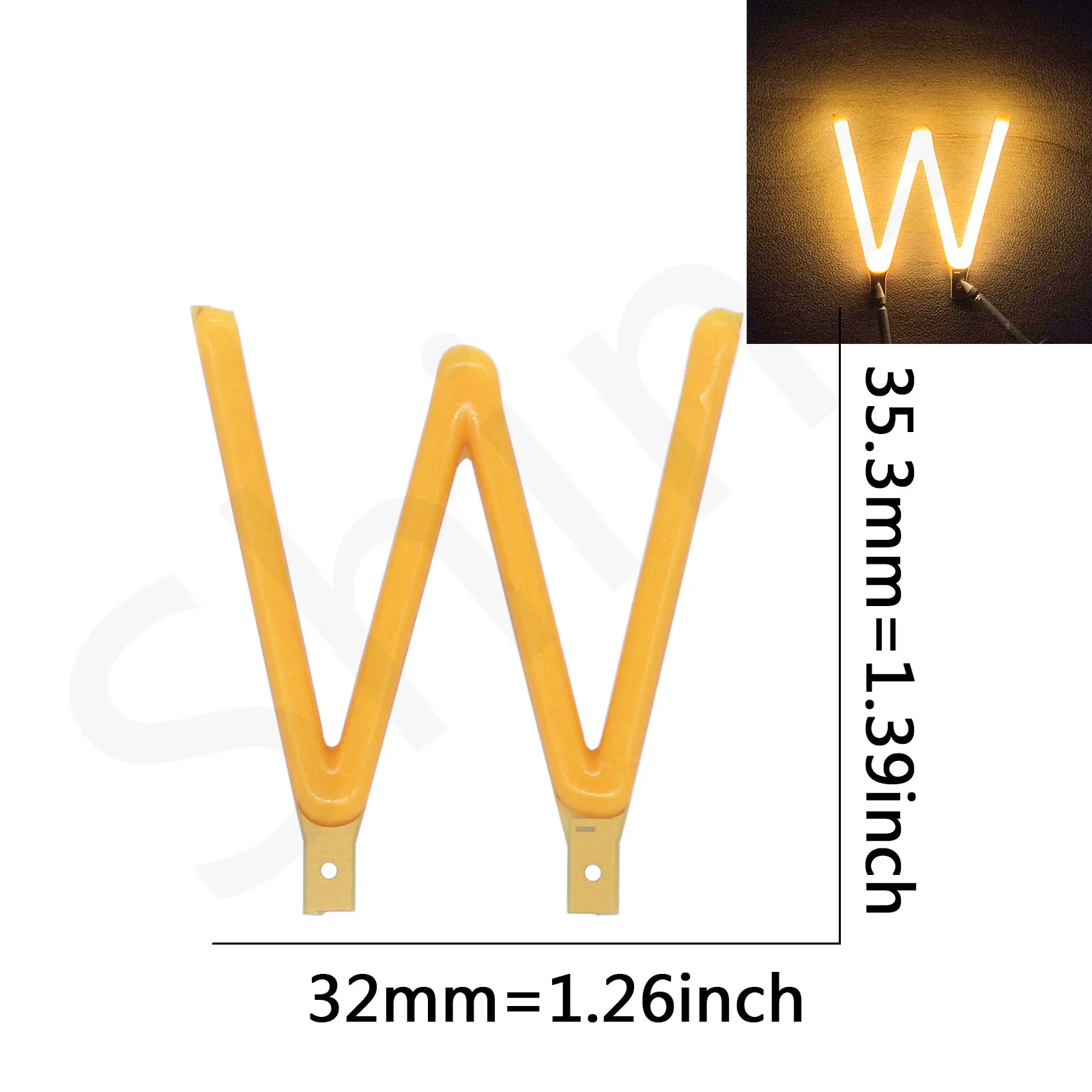 DC3V Mini English Letter Filament LED Filament COB Edison LED Diode for LED Light Accessories DIY