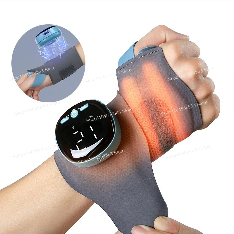 EMS Smart Hand Massage Instrument Wrist Hot Compress Tendon Sheath Electric Thermal Massage Sports Sprain Wrist Guard