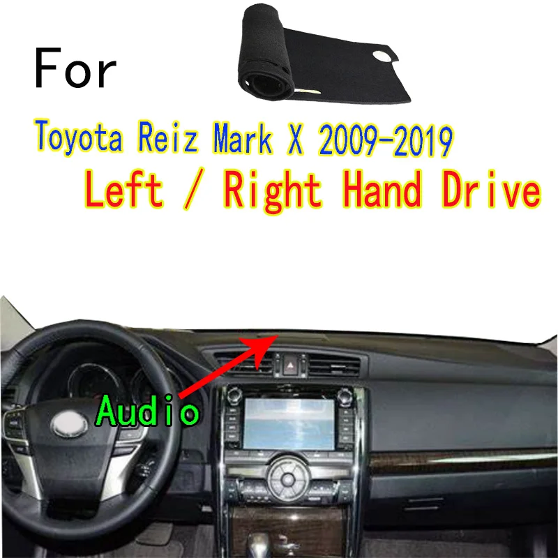 For 2009-19 Toyota Reiz Mark X GRX131/132/133 X130 Car-Styling Dashmat Dashboard Cover Instrument Panel Insulation Sunscreen Pad