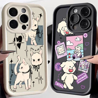 Cute Cat Dog Print Phone Case For Xiaomi Redmi Note 13 12 Pro Plus 12S 11S 11 10S 10 Redmi 12 13C Shockproof Soft Silicone Cover