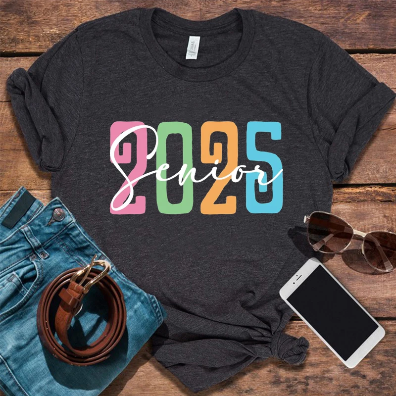 

Senior 2025 Shirt Graduation Gift Graduation 2025 T-Shirt School Gift Tops Summer Aesthetic Clothes Vintage