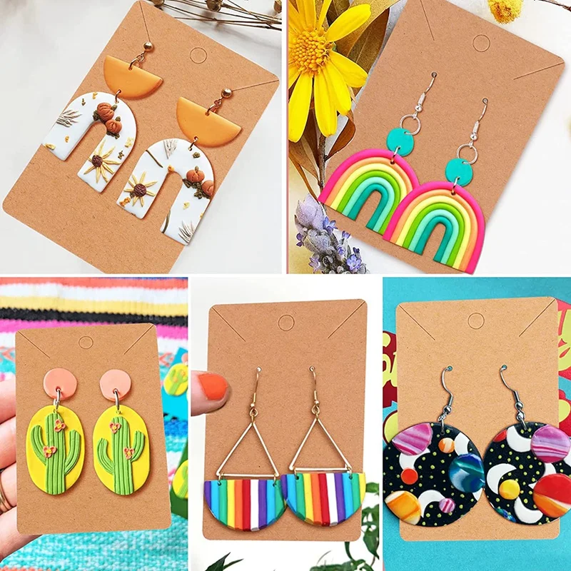 Polymer Clay Cutter, 24Pcs Clay Earring Cutter With Earring Cards And Hooks, Clay Cutter For Polymer Clay Jewelry Making