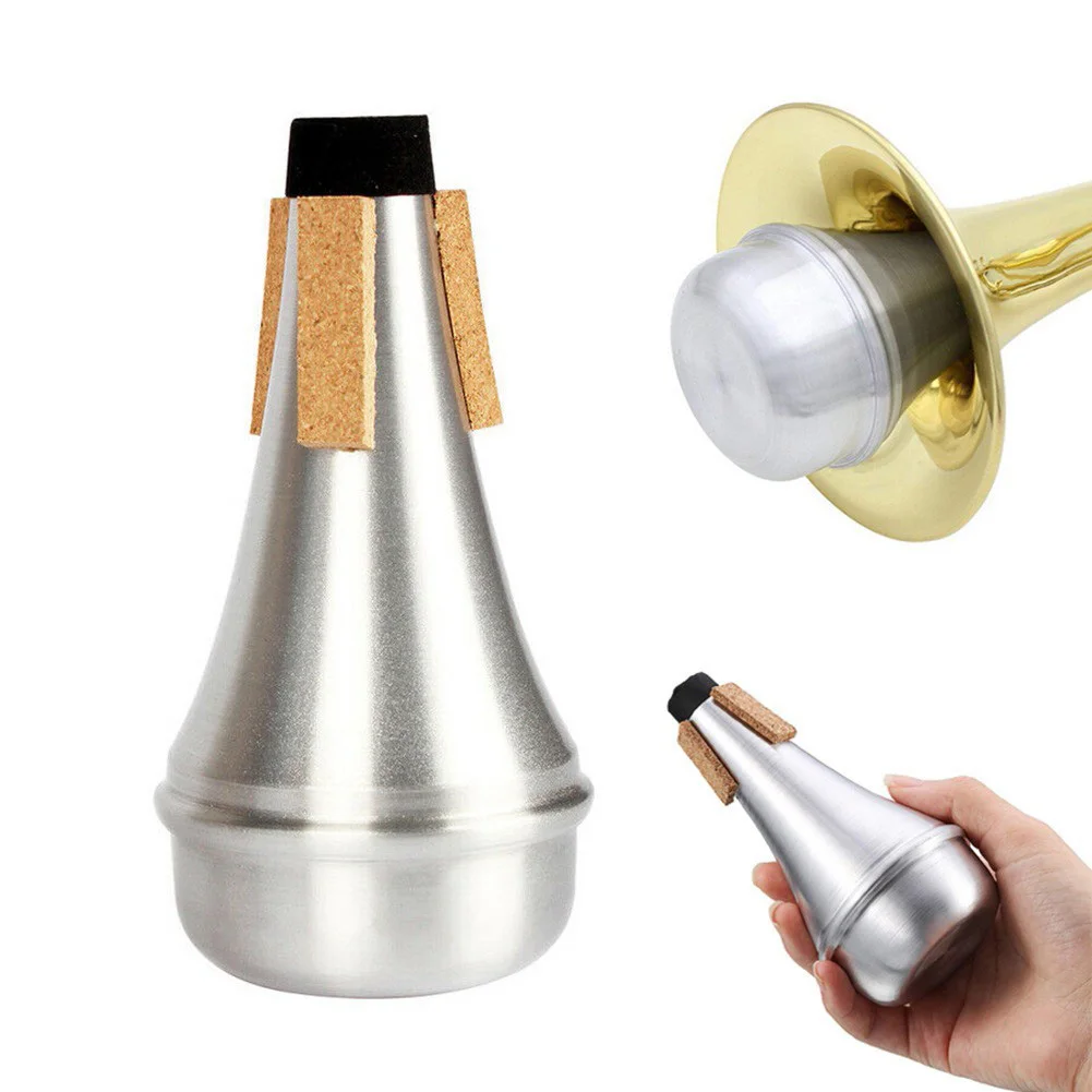 Silenter Trumpet Mute Aluminium Silver Anti-disturbance Instrument Lightweight Practice 133mm High Quality Useful