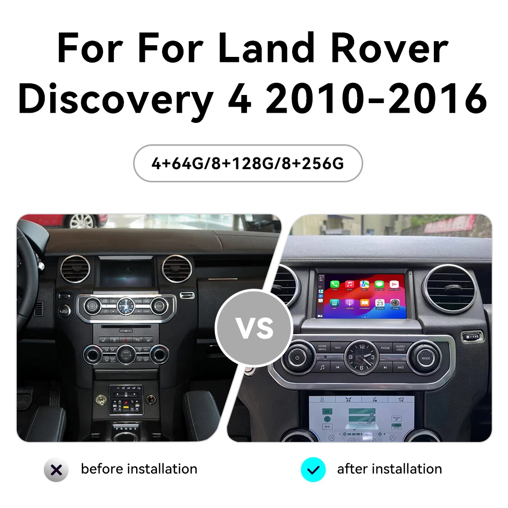 

7 "Android 13 Qualcomm автомобильное радио для Land Rover Discovery 4 2010-2016 Carplay ЖК-дисплей цифровая приборная панель экран кондиционера