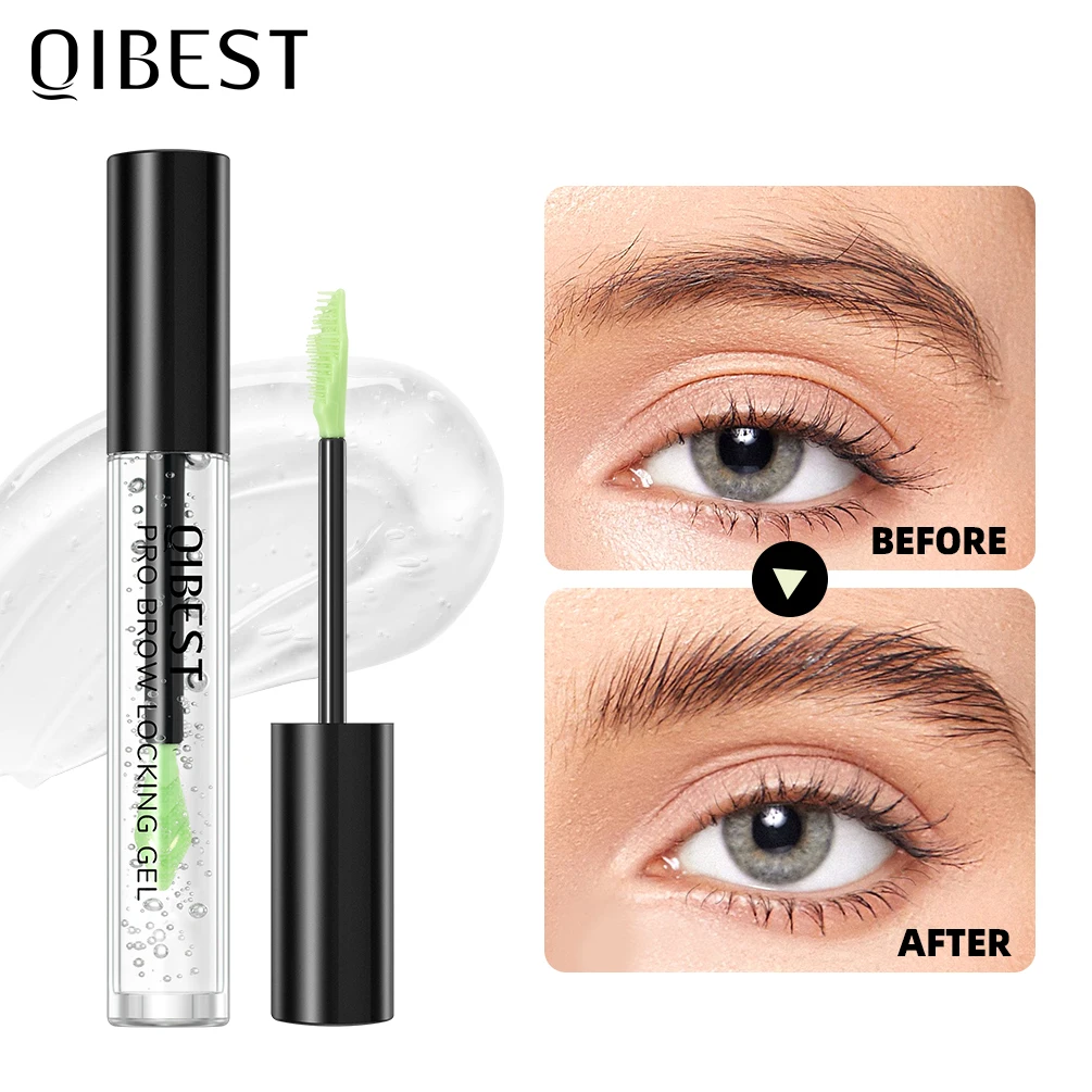 QIBEST Gel per sopracciglia Sopracciglia trasparenti Cera Gel impermeabile a lunga durata ad asciugatura rapida per lo styling delle sopracciglia Sapone Strumenti cosmetici da donna