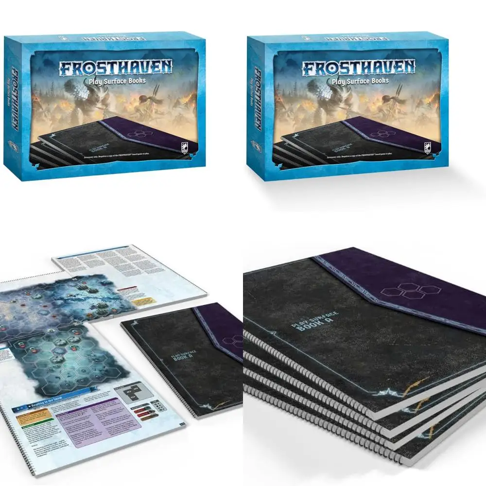 

Frosthaven Play Surface Collection: 4 Official Board Game Books with Rules & Scenarios