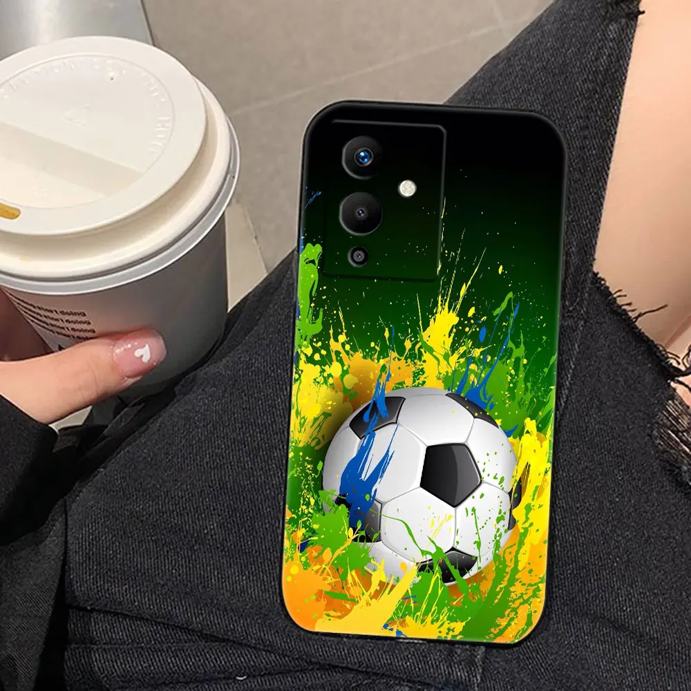 Funda de teléfono personalizada Fire Football Ball para Infinix TECNO POP SPARK SMART 5 6 7 8 9 CAMON 15 16 17 20 20C 30C 30 30S