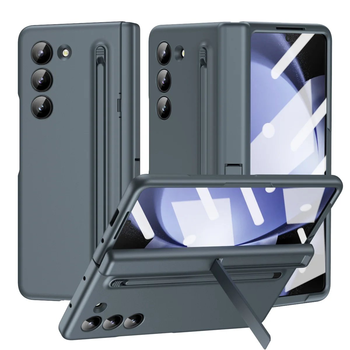 

case for Z Fold 7 6 5 4 3 with Pen Full Coverage Hinge protection with pen tough case full coverage With Holder