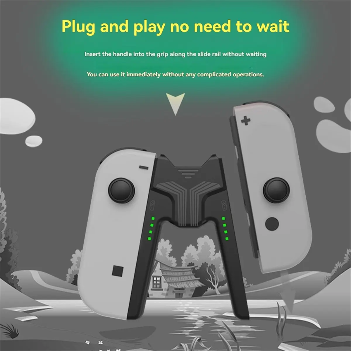 【Home-Accessories】Mini Game Charging Dock Grip with TypeC Charger Stand for Handle Charger Controller Audio