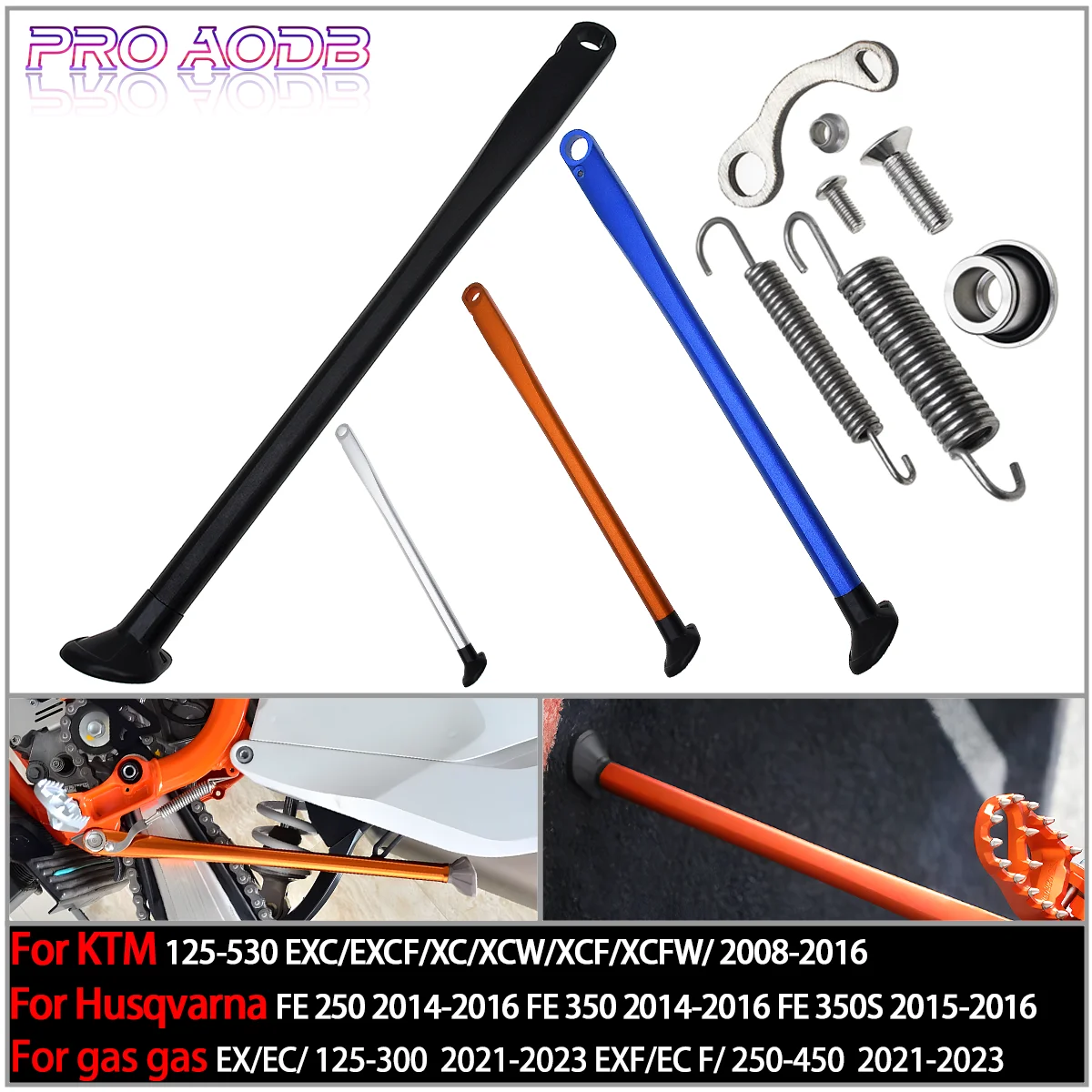 

For KTM EXC EXCF XC XCF XCW SX SXF Six Days For Husqvarna TE FE TX FX FS Motorcycle Parking Side Stand With Spring Kit 2008-2023