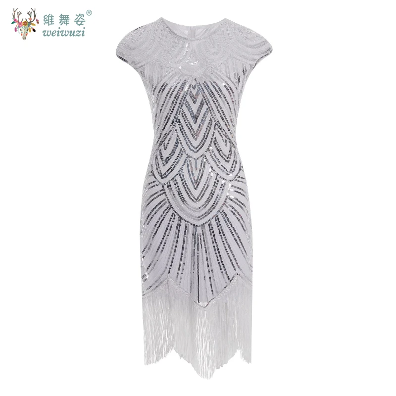 Gaun Payet Rumbai Elegan dan Atmosfer dengan Teknik Sulaman Manik untuk Pesta Malam Formal, Tarian, dan Pertemuan