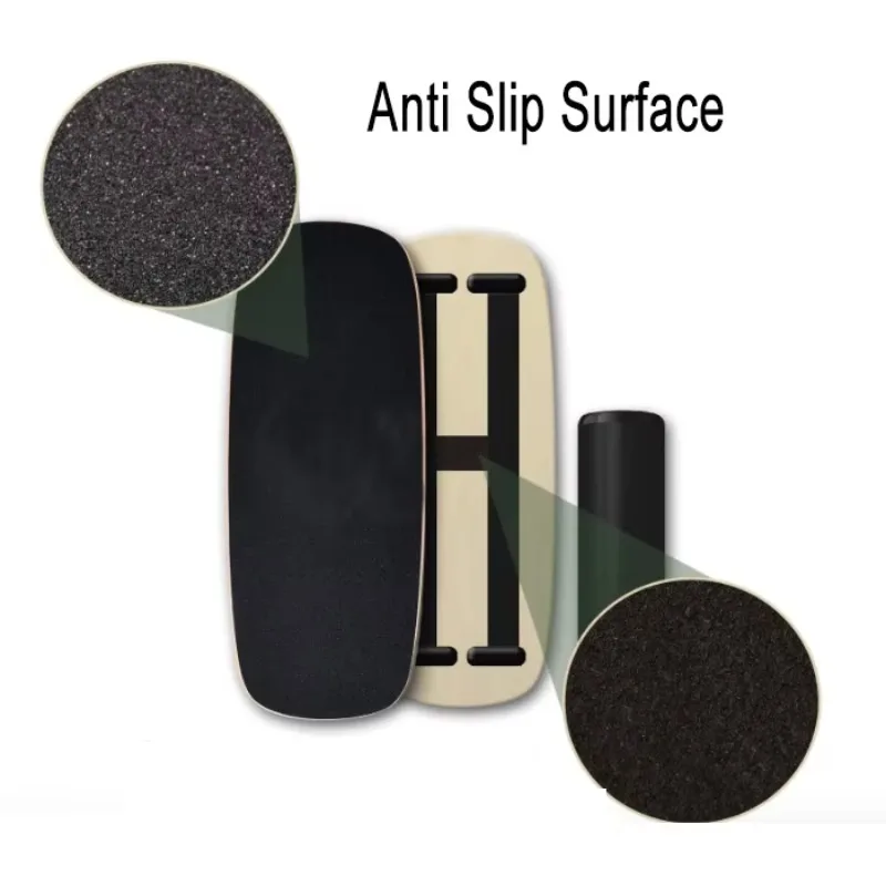 

Wooden Roller Yoga Balancing Plate Twisting Fitness Surf Wood Balance Board