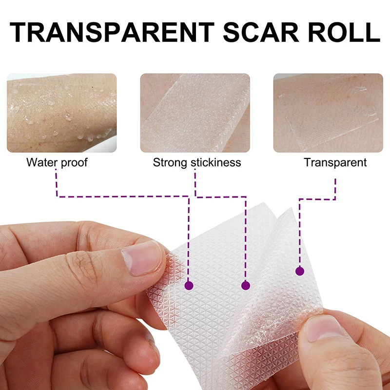 Silicone Scar Patch Transparent Scar Tape Roll Scar Sheet Removal Self-Adhesive Tape Therapy Patch Burn Acne Surgical Scar Skinc