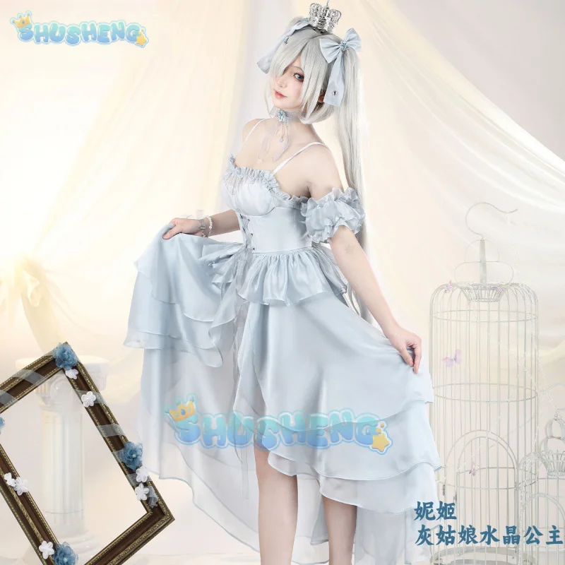 

NIKKE:The Goddess of Victory Cinderella Cosplay Costume Crystal Princess Dress Uniform Halloween Carnival Party Christmas