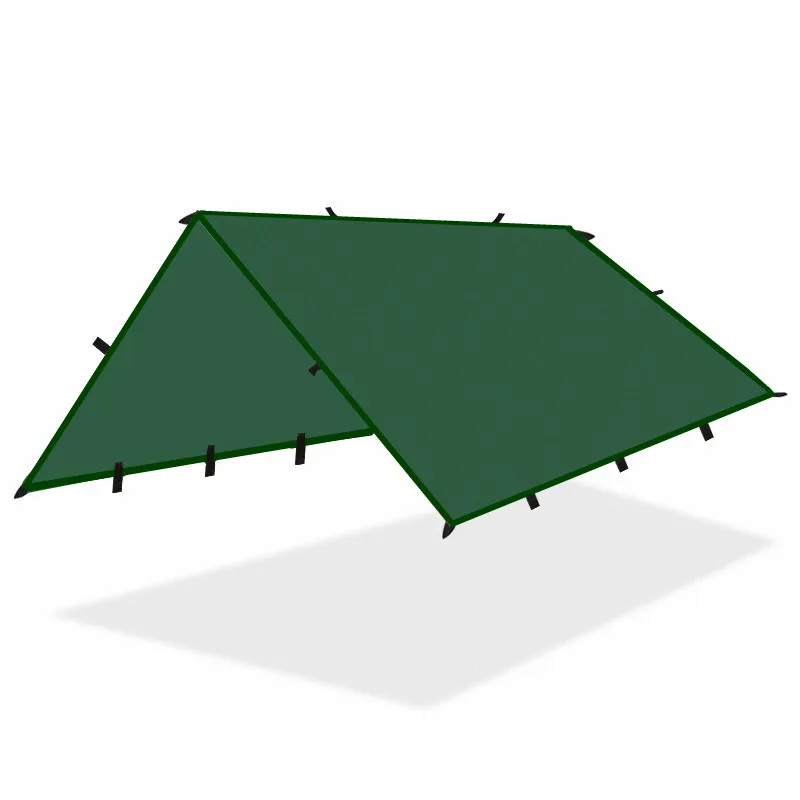 Sylaeto 18 Hanging Points 210D Oxford Waterproof DIY Tarp Tent Multifunction Flysheet Sun Shelter 3x3m for Backpacking Hiking