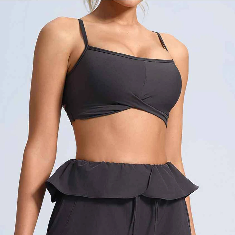 Woman Sports Bra Cross Back Yoga Vest Shockproof Sports Underwear Female Quick-drying Fitness Top Sexy Beautiful Yoga Sports Bra