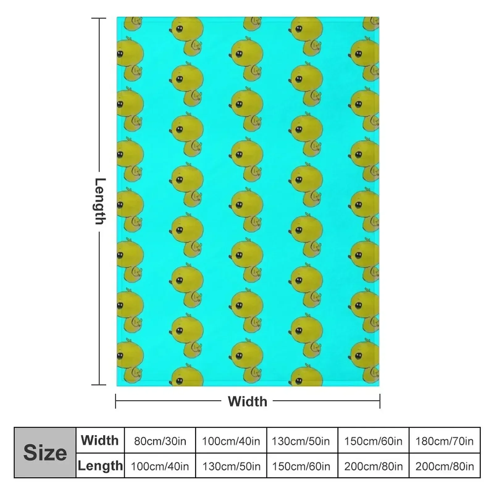 Duckling - Cute Cartoon Kid Drawing Throw Blanket couch cozy soft plush fuzzy picnic outdoor blanket