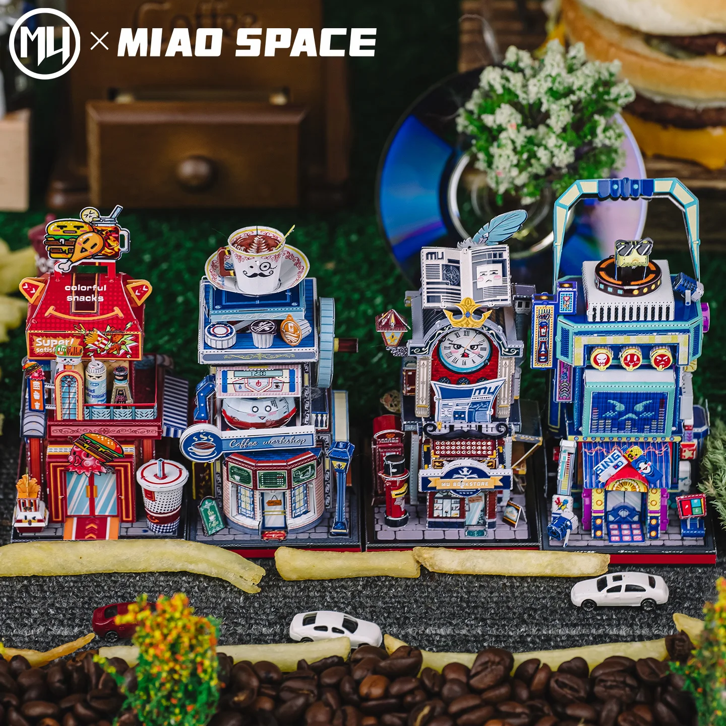 MU European Street View Architecture Series 3D Stereoscopic Metal Jigsaw Puzzle, DIY Puzzle Toy, Desktop Office Decoration Gift
