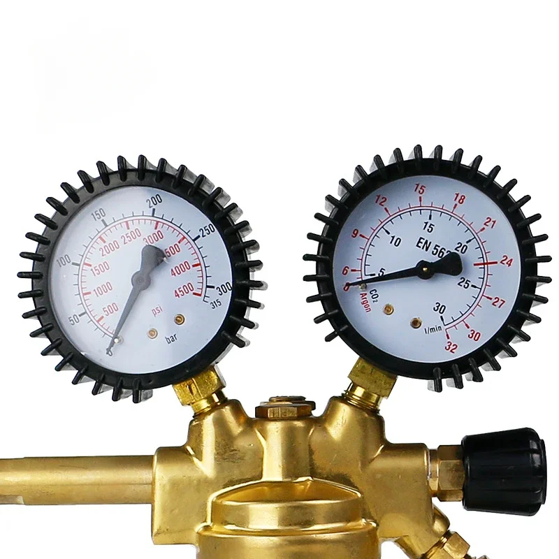 Imagem -02 - Pressure Reducer Regulador de Dióxido de Carbono Soldagem Weld Gauge Mig Tig Flow Meter com Grommet e Nut Regulador ar