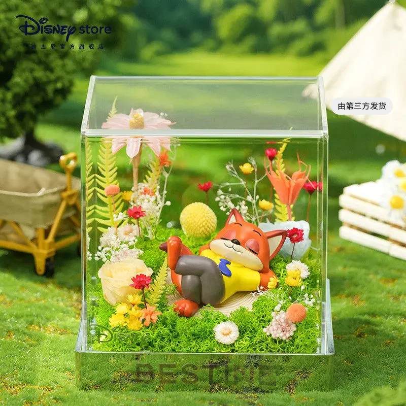 

Zootopia Nick Preserved Flower Gift Box Cute Tabletop Decoration Valentine'S Day Gift For Girlfriend Boyfriend Home Decor