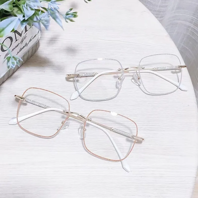 

Advanced Age Reducing Frameless Anti Blue Light Presbyopia Glasses Lentes Con Iman Mujer Business Reading Glasses for Women's