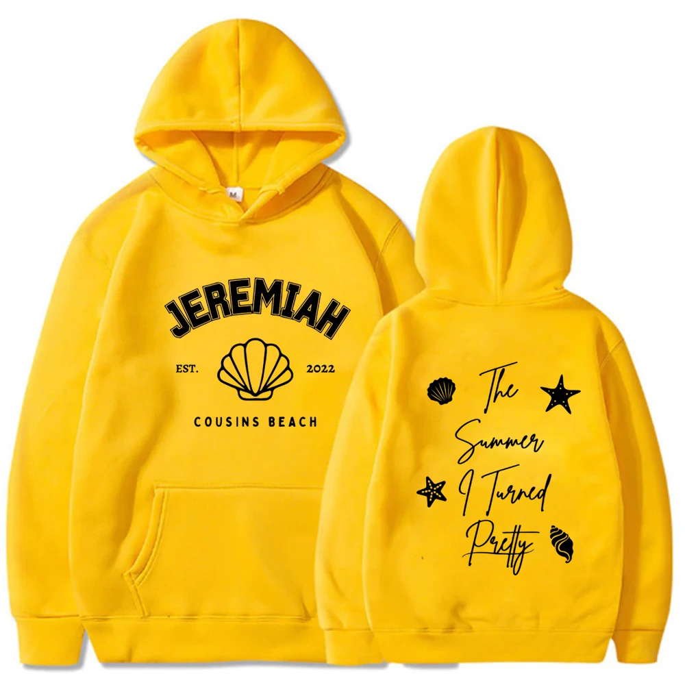 سترة نسائية جميلة بغطاء للرأس من The Summer I Am Kenough Team Jeremiah Conrad Belly Sweatshirt Harajuku Sudaderas