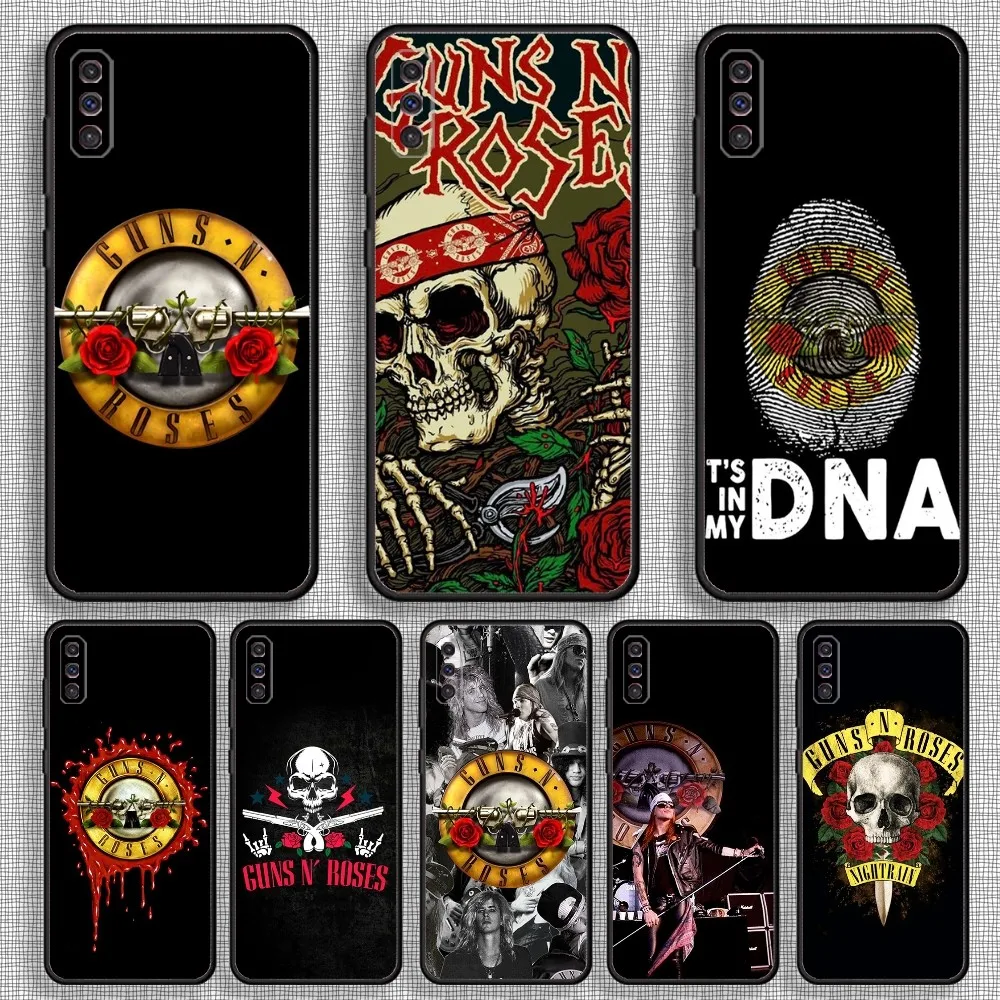 G-Guns N R-Roses Phone Case For Samsung S23,23,22,30,21,10,9,Note20 Ultra,Lite,Ultra,5G,Plus,FE,Black Soft Case