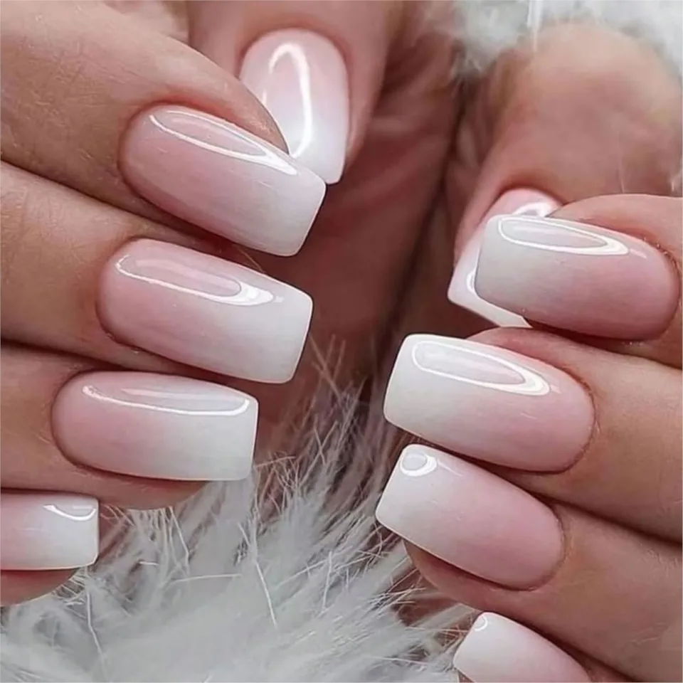 5ml Gel de Uñas Blanco Almohadilla para Degradado, Sin Capa de Inhibición, Esmalte en Gel para Degradado, Aura, Rubor y Mezcla #2g 4