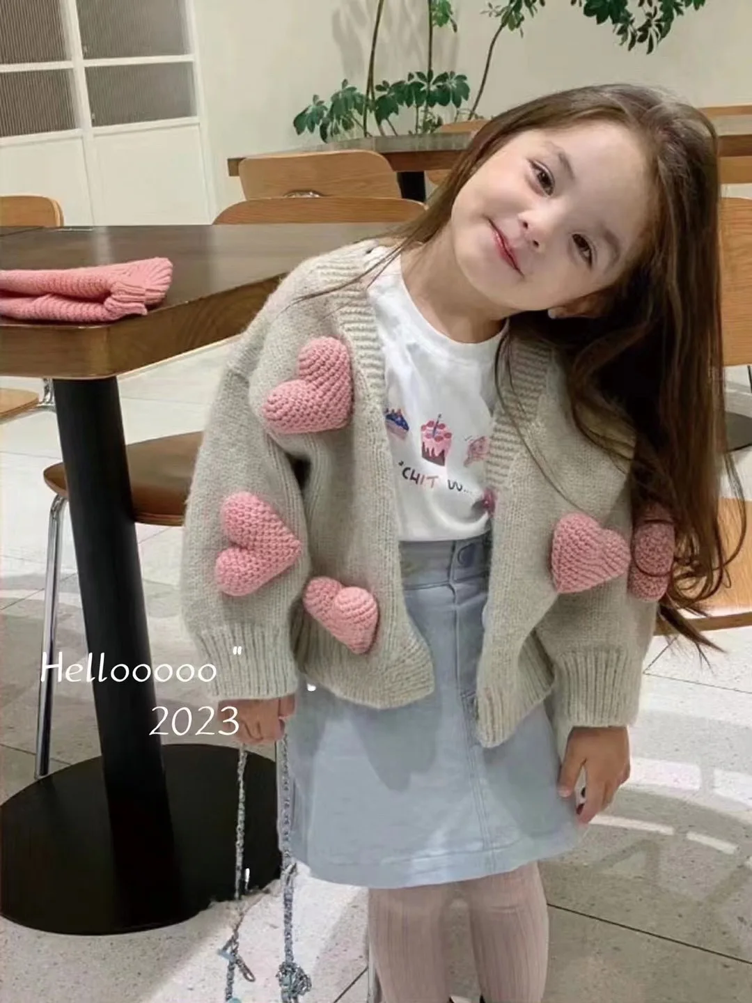 Knit Kids Sweaters Cardigan For Girl Autumn Winter 2023 Girls Cardigan Jacket Coat Cotton Korean Children Jumpers Girl Outerwear