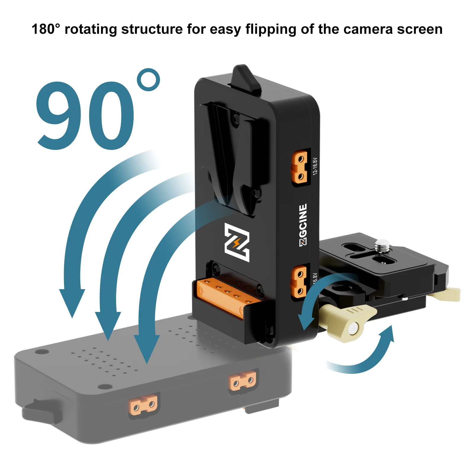 ZGCINE VM-VP4 لوحة بطارية مزدوجة سريعة الإصدار على شكل حرف V لـ Arca-Swiss، على شكل حرف L لكاميرا Sony Canon Nikon DSLR، حامل ثلاثي القوائم