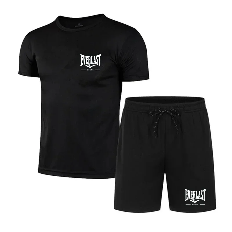 EVERLAST, ropa deportiva transpirable para correr para hombre, conjunto de dos piezas, conjunto de marca de fitness para ocio de - Image 2