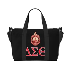 Delta Sigma Theta Sorority Travel Duffel Bag Personalized Weekender Bag with Shoulder Strap Sports Gym Overnight Bags for Women