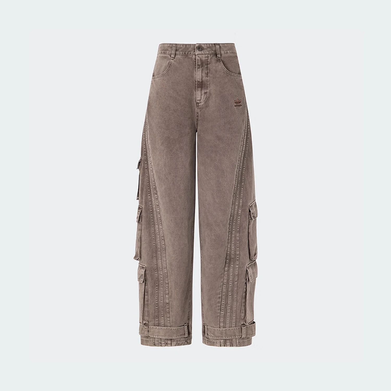 بنطال Adidas Originals من قماش الدنيم متعدد الجيوب للرجال والنساء KD4324