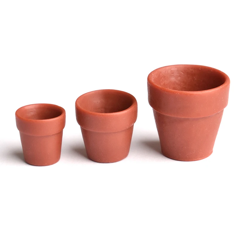 10 Stück Puppenhaus-Miniatur-Zubehör, Mini-Blumentopf, Simulationsmöbel, Modellspielzeug für Puppenhaus-Dekoration