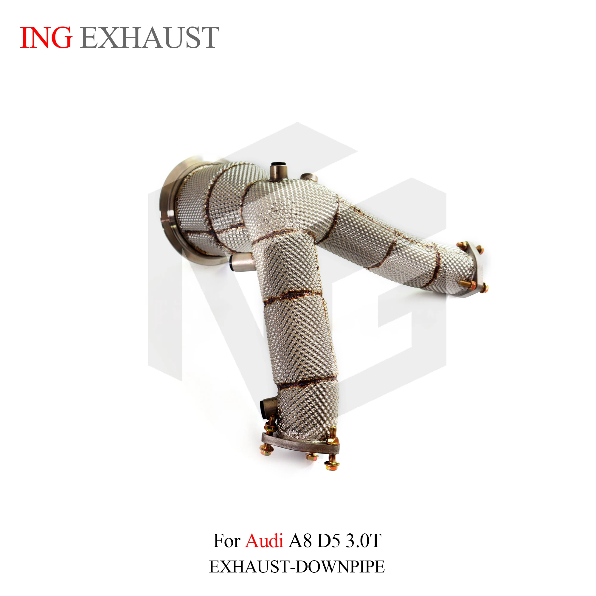 For Fashion Stainless Steel Exhaust System Downpipe For  A8 D5 3.0T With Head Shield High Quality Auto Turning Pipe Parts