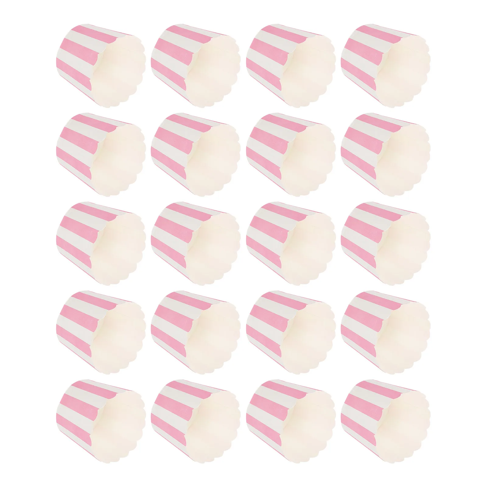 100Pcs Wave Shape Paper Baking Cups Small Heat-Resistant Cupcake Holders Disposable Elegant Design for Birthday Wedding Party