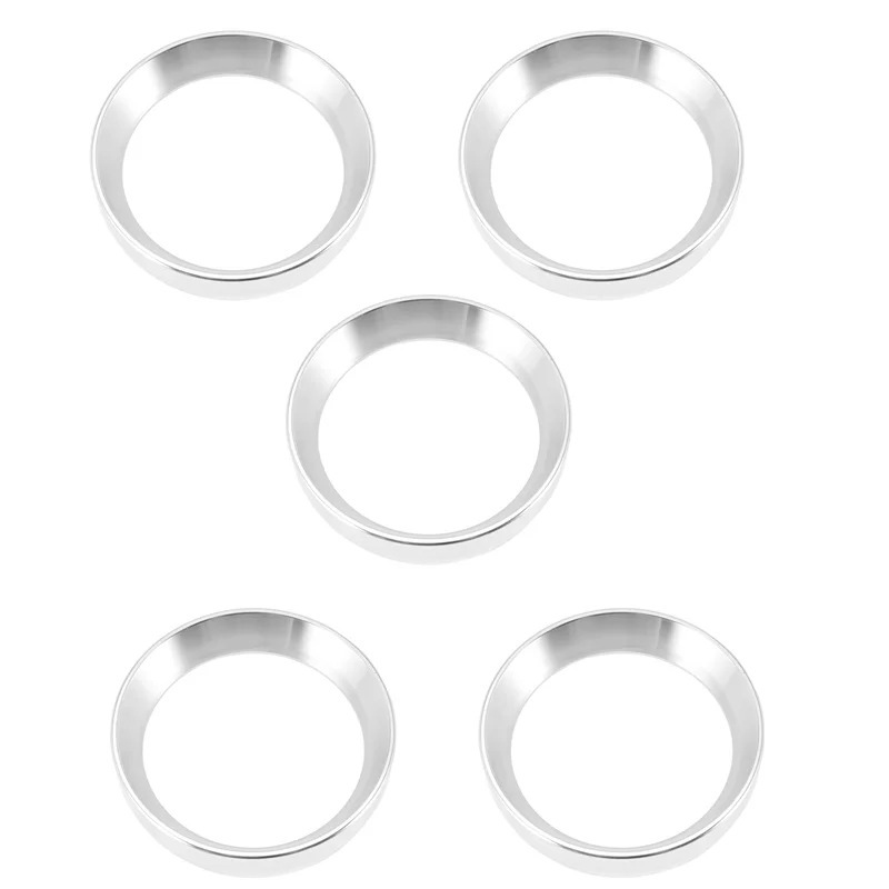 

New 5Pcs 54Mm Dosing Ring Stainless Steel Coffee Dosing Ring Espresso Dosing Funnel Coffee Protafilter Ring